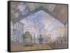 The Gare St. Lazare, 1877-Claude Monet-Framed Stretched Canvas