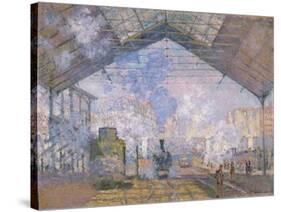 The Gare St. Lazare, 1877-Claude Monet-Stretched Canvas