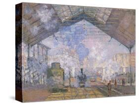 The Gare St. Lazare, 1877-Claude Monet-Stretched Canvas