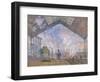 The Gare St. Lazare, 1877-Claude Monet-Framed Premium Giclee Print