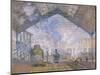 The Gare St. Lazare, 1877-Claude Monet-Mounted Premium Giclee Print