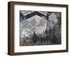 The Gare St-Lazare, 1877-Claude Monet-Framed Giclee Print