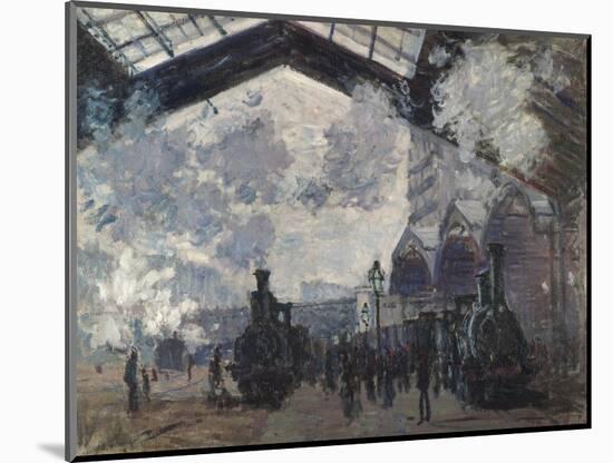 The Gare St-Lazare, 1877-Claude Monet-Mounted Giclee Print