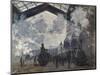 The Gare St-Lazare, 1877-Claude Monet-Mounted Giclee Print