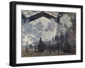 The Gare St-Lazare. 1877-Claude Monet-Framed Giclee Print