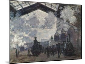 The Gare St-Lazare. 1877-Claude Monet-Mounted Giclee Print