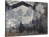 The Gare St-Lazare. 1877-Claude Monet-Stretched Canvas