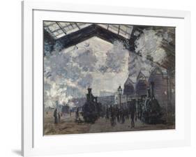 The Gare St-Lazare. 1877-Claude Monet-Framed Giclee Print