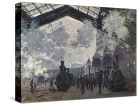 The Gare St-Lazare. 1877-Claude Monet-Stretched Canvas