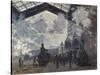 The Gare St-Lazare. 1877-Claude Monet-Stretched Canvas