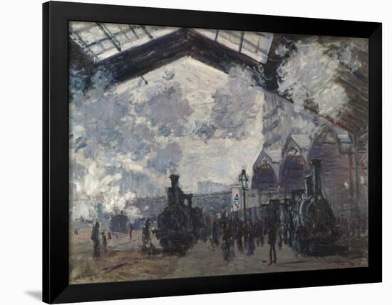 The Gare St-Lazare. 1877-Claude Monet-Framed Premium Giclee Print