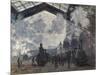 The Gare St-Lazare. 1877-Claude Monet-Mounted Giclee Print