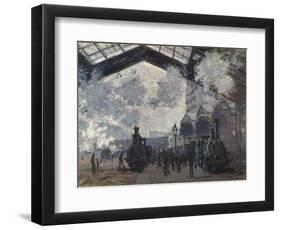 The Gare St-Lazare. 1877-Claude Monet-Framed Giclee Print