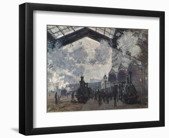 The Gare St-Lazare. 1877-Claude Monet-Framed Premium Giclee Print