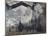 The Gare St-Lazare. 1877-Claude Monet-Mounted Premium Giclee Print