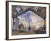 The Gare St-Claude Monet-Framed Art Print