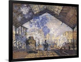 The Gare St-Claude Monet-Framed Art Print