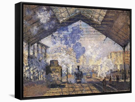 The Gare St-Claude Monet-Framed Stretched Canvas