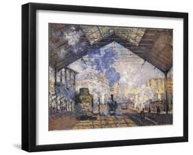 The Gare St-Claude Monet-Framed Art Print