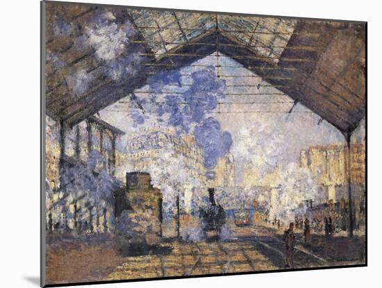 The Gare St-Claude Monet-Mounted Art Print