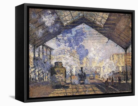 The Gare St-Claude Monet-Framed Stretched Canvas