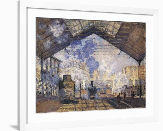 The Gare St-Claude Monet-Framed Art Print