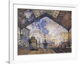 The Gare St-Claude Monet-Framed Art Print