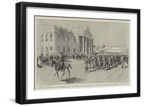 The Garrison of Kimberley, Parade of Kimberley Rifles before Colonel Kekewich-Frederic De Haenen-Framed Giclee Print