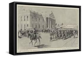 The Garrison of Kimberley, Parade of Kimberley Rifles before Colonel Kekewich-Frederic De Haenen-Framed Stretched Canvas