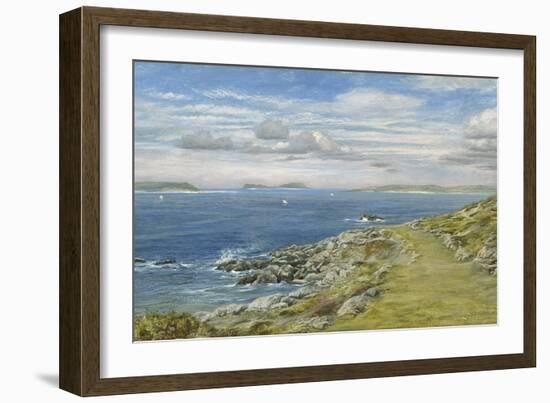 The Garrison Walk, St. Mary's, 1873 (Oil on Board)-John Brett-Framed Giclee Print