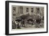 The Gas Main Explosion, Scene in Charlotte-Street, Tottenham-Court-Road, on Monday Evening-null-Framed Giclee Print