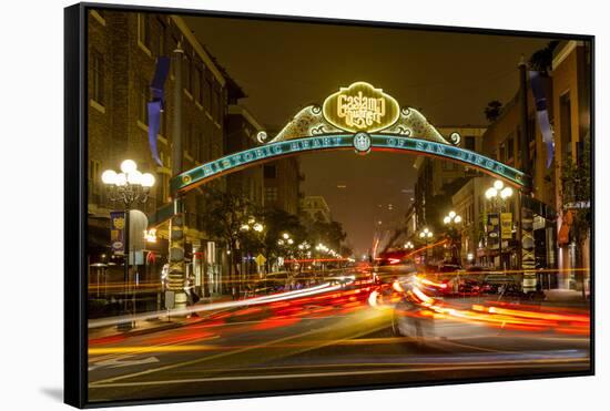 The Gaslamp Quarter in Downtown San Diego, Ca-Andrew Shoemaker-Framed Stretched Canvas