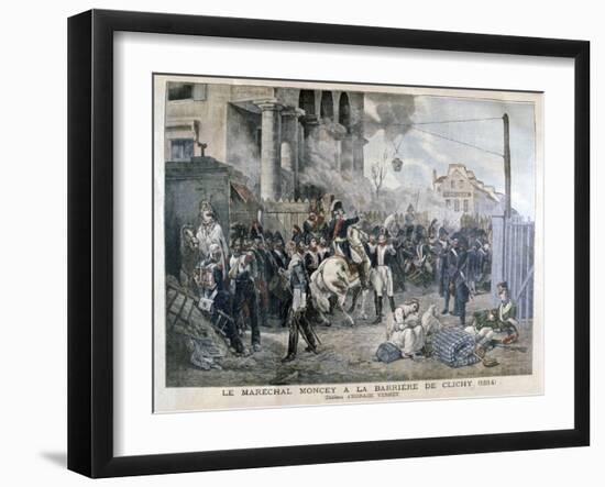 The Gate at Clichy During the Defence of Paris, 30th March 1814-Horace Vernet-Framed Giclee Print