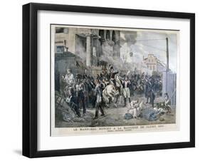 The Gate at Clichy During the Defence of Paris, 30th March 1814-Horace Vernet-Framed Giclee Print