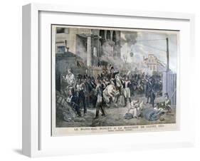 The Gate at Clichy During the Defence of Paris, 30th March 1814-Horace Vernet-Framed Giclee Print