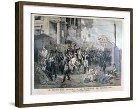 The Gate at Clichy During the Defence of Paris, 30th March 1814-Horace Vernet-Framed Giclee Print