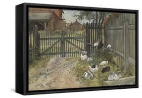 The Gate, from 'A Home' series, c.1895-Carl Larsson-Framed Stretched Canvas