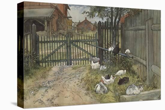 The Gate, from 'A Home' series, c.1895-Carl Larsson-Stretched Canvas