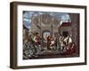 The Gate of Calais. Etching by William Hogarth-William Hogarth-Framed Giclee Print