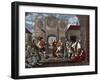 The Gate of Calais. Etching by William Hogarth-William Hogarth-Framed Giclee Print