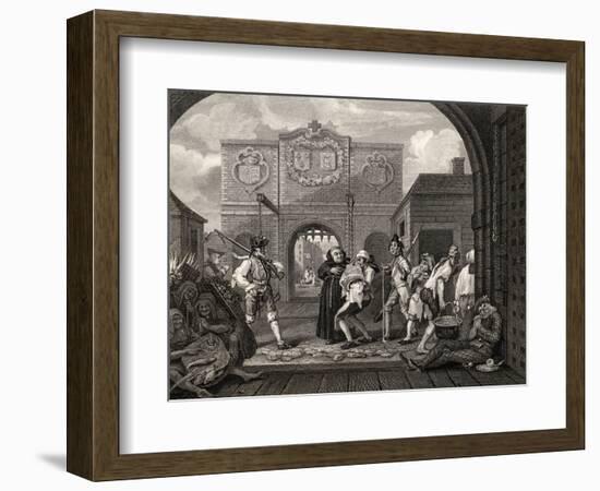 The Gate of Calais, or O the Roast Beef of Old England, from 'The Works of William Hogarth',…-William Hogarth-Framed Giclee Print