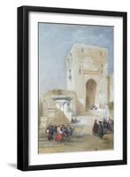 The Gate of Justice, Entrance to the Alhambra, 1833 (Pencil, Gouache and W/C)-David Roberts-Framed Giclee Print