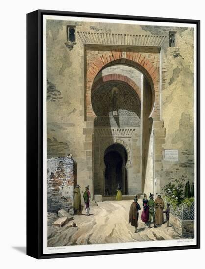 The Gate of Justice, Entrance to the Alhambra, Granada, 1853-Leon Auguste Asselineau-Framed Stretched Canvas