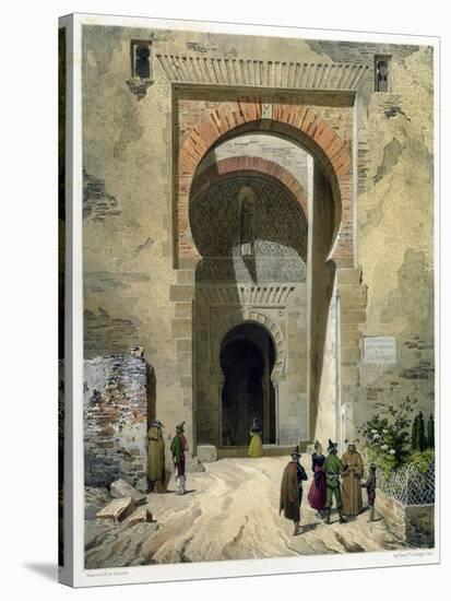 The Gate of Justice, Entrance to the Alhambra, Granada, 1853-Leon Auguste Asselineau-Stretched Canvas