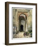 The Gate of Justice, Entrance to the Alhambra, Granada, 1853-Leon Auguste Asselineau-Framed Giclee Print