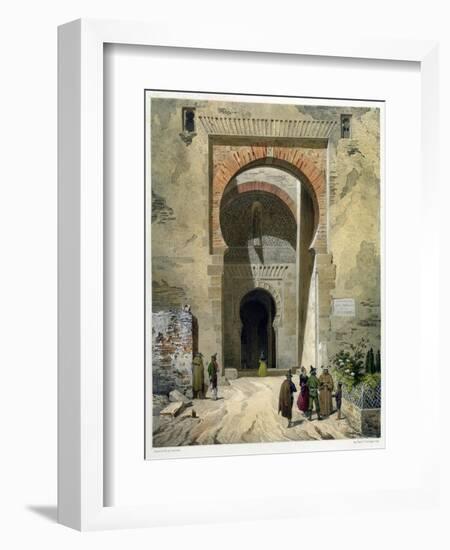 The Gate of Justice, Entrance to the Alhambra, Granada, 1853-Leon Auguste Asselineau-Framed Giclee Print