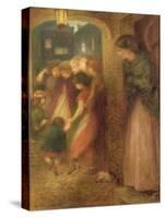 The Gate of Memory, 1864 (Coloured Chalks on Paper)-Dante Gabriel Rossetti-Stretched Canvas