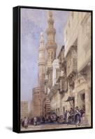The Gate of Metwaley, Cairo, 1838-David Roberts-Framed Stretched Canvas