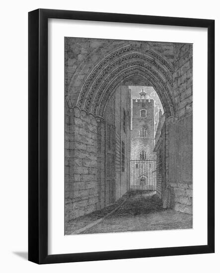 The gate of St Bartholomew's Priory, West Smithfield, City of London, c1850-Unknown-Framed Giclee Print