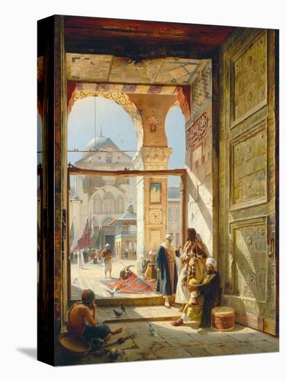 The Gate of the Great Umayyad Mosque, Damascus, 1890-Gustave Bauernfeind-Stretched Canvas